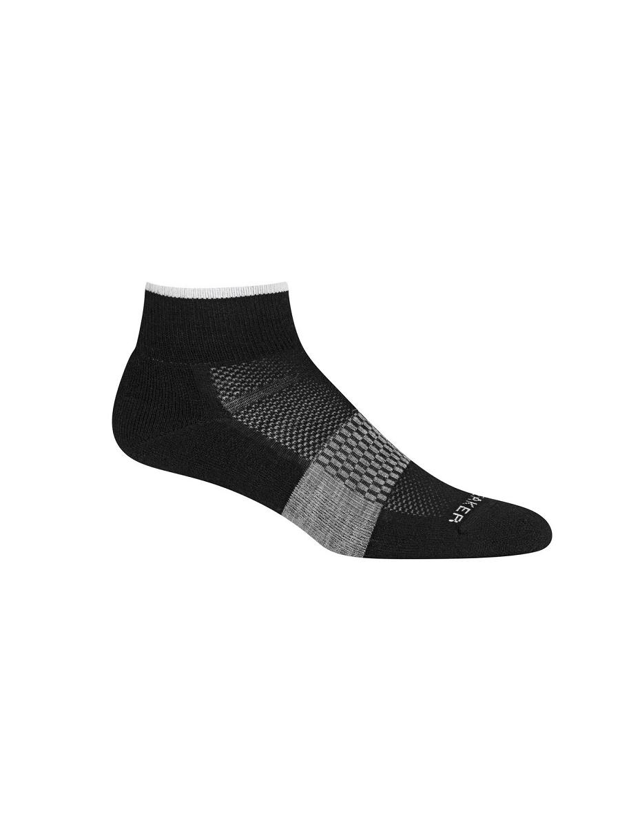 Women's Icebreaker Merino Multisport Light Mini Socks Black / Snow | CA 1531LISH